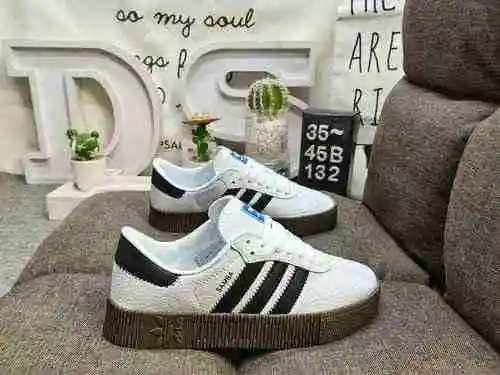 132DAdidas clover SAMBAROSE W thick sole sponge shoes versatile board shoes casual shoes