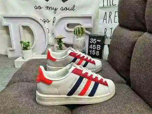 158DAdidas Clover Originals Superstar Shell Head Classic Versatile Casual Sports Board Shoes High De