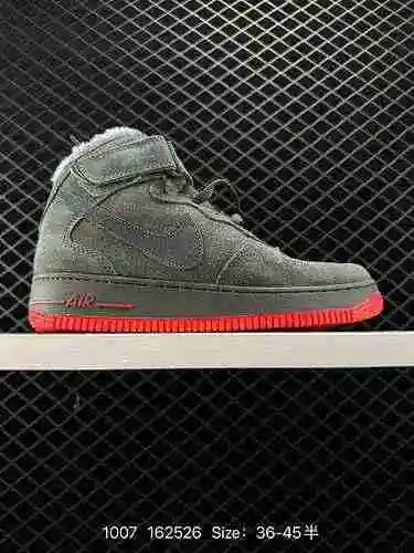 Nike Air Force Low Air Force One AF felpa y pelo otoño e invierno nueva zapatilla casual versátil de