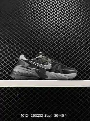 6 ZAPATOS PARA CORRER NIKE V2K RUN Zapatos deportivos transpirables de malla de moda retro Gris plat