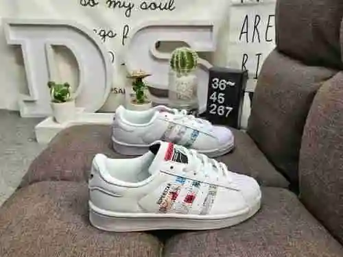 267DAdidas Clover Originals Superstar Shell Head Classic Versatile Casual Sports Board Shoe High Den