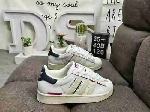 126DAdidas Clover Originals Superstar Shell Head Classic Versatile Casual Sports Board Shoes High De
