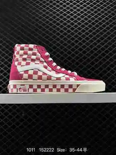 Vans SK8-Hi Vault OG Pink White Checkerboard Número de producto: VNA38GF2U9 Proceso: Sulfurización: 
