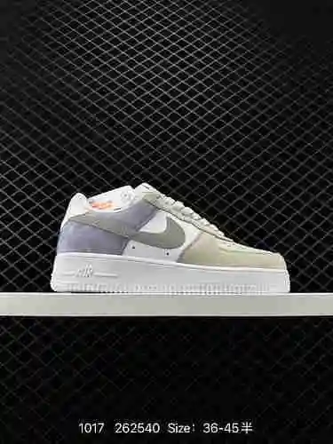 2 nuevos productos enviados a nivel de empresa Nike Air Force Low 7 esquema de color blanco gris púr