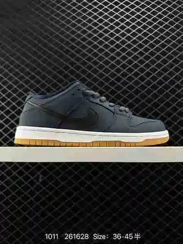 4 Nk SB Dunk Low Pro Negro Azul Raw Rubber Dunk Series Zapato de skate deportivo informal de caña ba