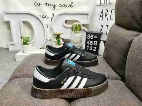 132DAdidas clover SAMBAROSE W thick sole sponge shoes versatile board shoes casual shoes