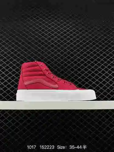 Vans Vans Zapatos oficiales para hombre y mujer con lado rojo vino, tela completa SK8-Hi, zapatos de