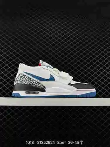 2 auténticas Nike Air Jordan Legacy 32 Low "White/Pine Green" La versión híbrida tres en u