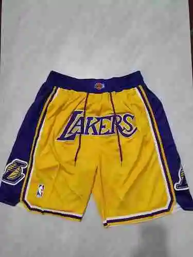 Pantalones de fútbol amarillos con bolsillo regular de los Lakers