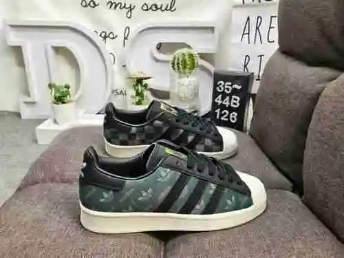 126DAdidas Clover Originals Superstar Shell Head Classic Versatile Casual Sports Board Shoes High De