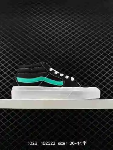 Vans Vans Oficial Candy Green Side Stripe Sk8 Mid Mid Top Plate Zapatos para hombre y mujer Proceso 