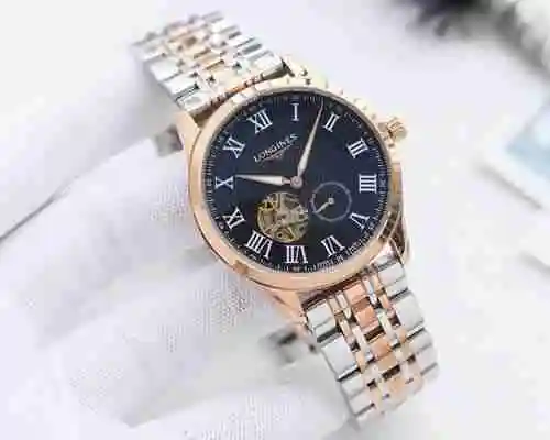 Reloj Longines para hombre con movimiento mecánico original totalmente automático, caja de acero de 