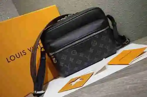 Bolso de cartero exclusivo para hombre LV, hecho de piel de vaca Original importada, bolsa de regalo