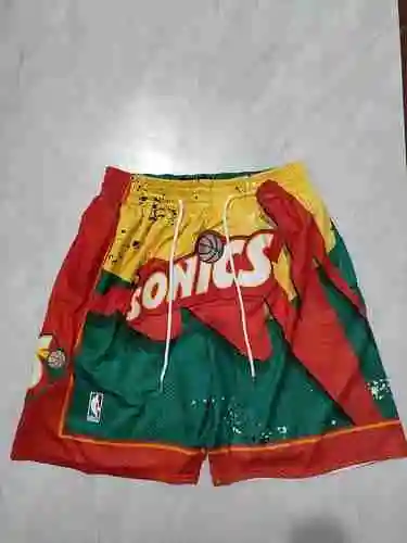 Pantalones de fútbol con bolsillo oscilante rojo verde supersónico