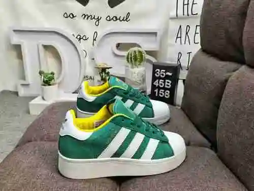 158DAdidas Clover Originals Superstar Shell Head Classic Versatile Casual Sports Board Shoes High De