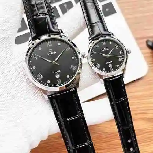 Reloj Omega Pareja Reloj emparejado con movimiento mecánico original completamente automático Caja d