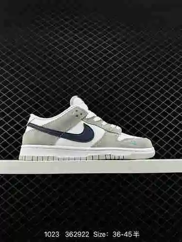 Nike Dunk Low" Gris marino" El cuerpo del zapato Nike SB de corte bajo gris blanco azul es