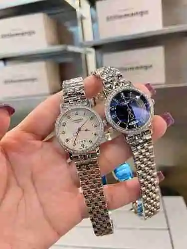 Reloj Longines para mujer con movimiento mecánico original totalmente automático, caja de acero de p