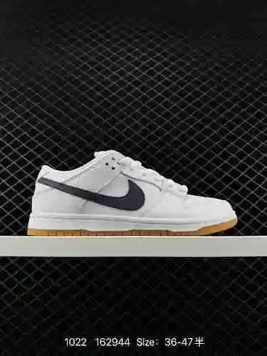22 nivel de empresa Nike SB Dunk Low "Orange Label" caucho crudo blanco y azul cuerpo gene