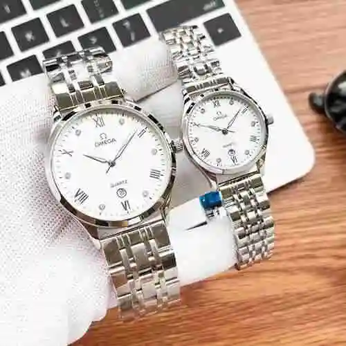 Reloj Omega Pareja Reloj emparejado con movimiento mecánico original completamente automático Caja d