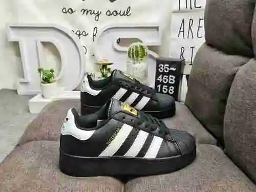 158DAdidas Clover Originals Superstar Shell Head Classic Versatile Casual Sports Board Shoes High De