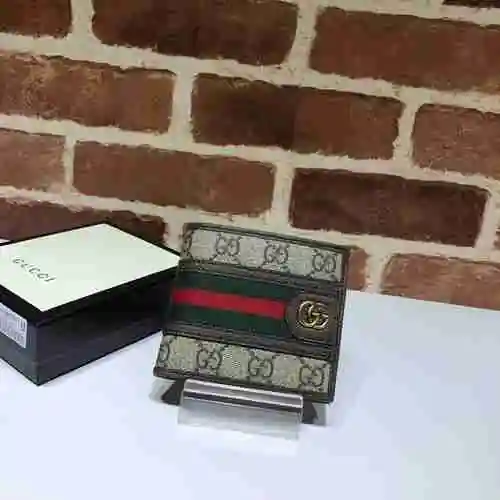 La billetera con clip corto GUCCI adopta piel de vaca original importada, entrega de alta calidad, b