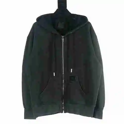 GVC Givenchy GFC 23FW Washable Leather Label Zipper Coat