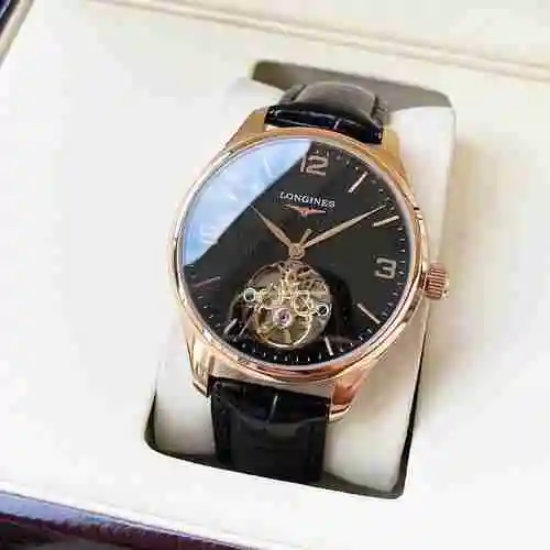 Reloj Longines para hombre con movimiento mecánico original totalmente automático, caja de acero de 