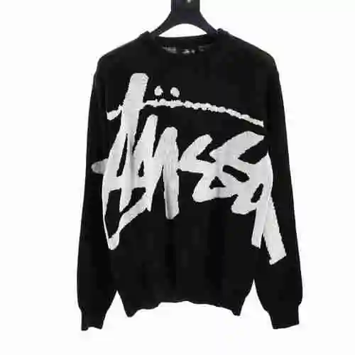 Stu * ssy/Stucy Logo Printed Knit Sweater