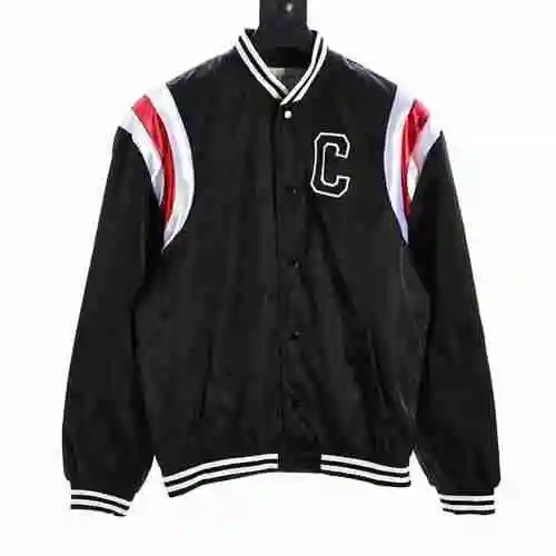 Sticker Embroidery Letter Clip Cotton Flight Jacket Coat