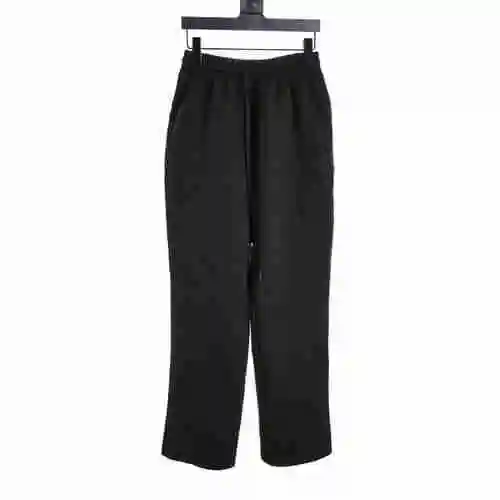 LV full-length dark patterned jacquard pants
