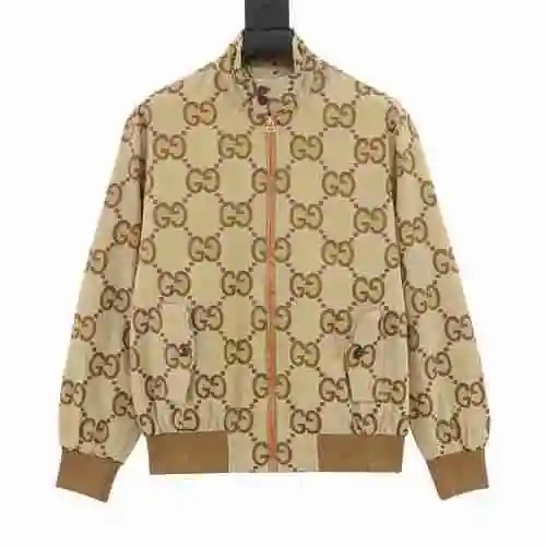 G Family 22SS Double G AOP Canvas Stand Neck Jacket Coat