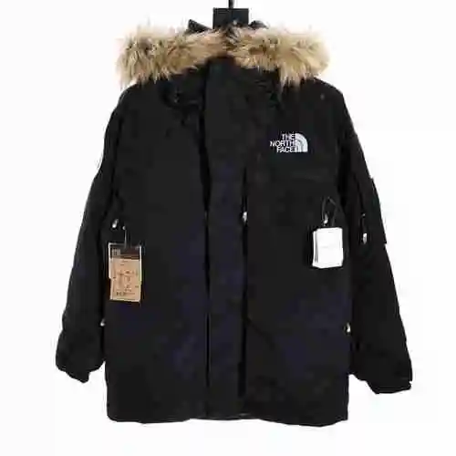 TNF Multi Pocket Work Suit with Collar Hooded Down Coat