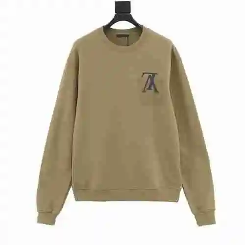 1V 22Fw Fake Pocket Letter Printed Round Neck Sweater