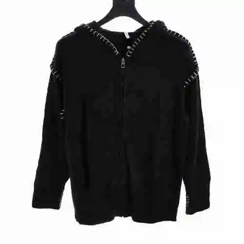 LOE * WE open knit zipper jacket