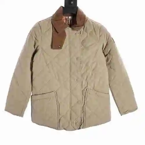 BBR standing collar diamond plaid cotton jacket