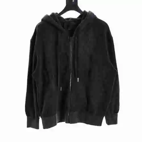 GVC Wash Letter Zipper Coat