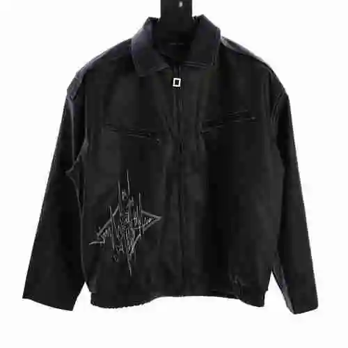 LV embroidered lambskin jacket jacket