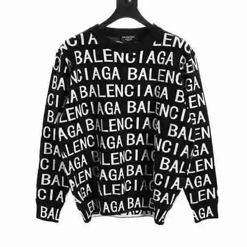 BLCG Bullet Screen Letter Jacquard Sweater