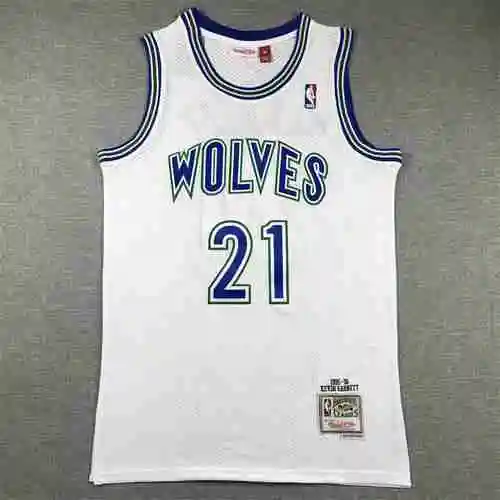 Mitchell y amp; Ness Timberwolf 21 Garnett Clásico Vintage Blanco
