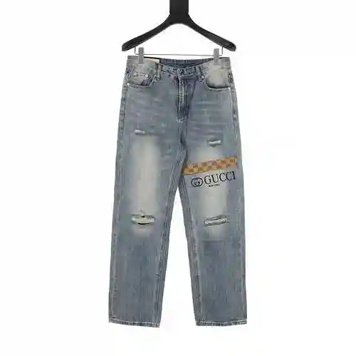 G Family Spliced Simple Retro Classic Jeans