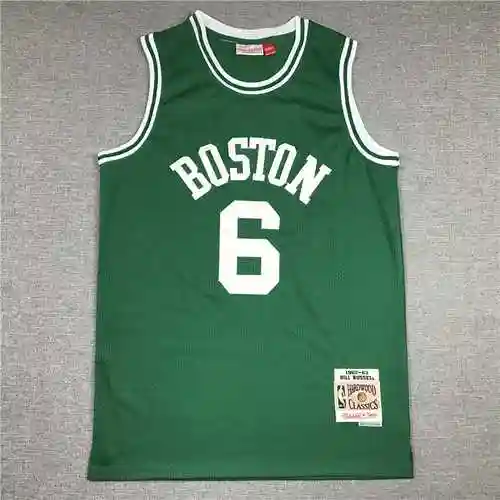 Mitchell y amp; Anillo Ness Celtic Número 6 King Bill Russell Vintage Verde
