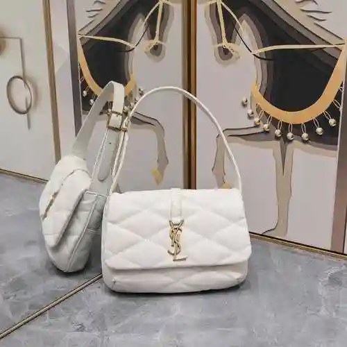 YSL Saint Luo @ Lan Bolsa para las axilas hecha de piel de vaca original importada Bolsa de regalo d