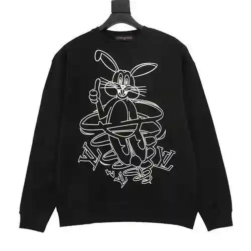 1V Rabbit Year Limited Printed Round Neck Sweater