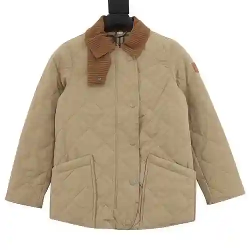 BBR 23FW Standing Neck Diamond Plaid Cotton Coat