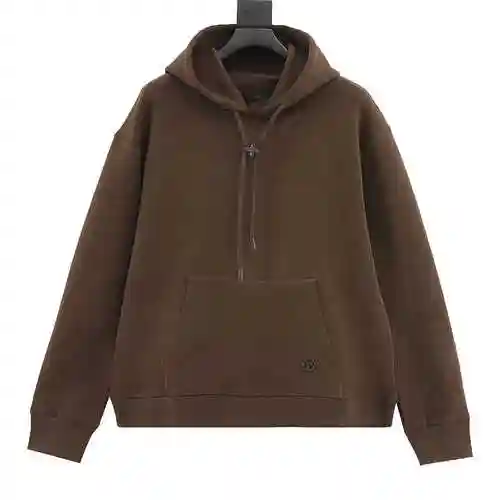 1V New Flower Button Hoodie