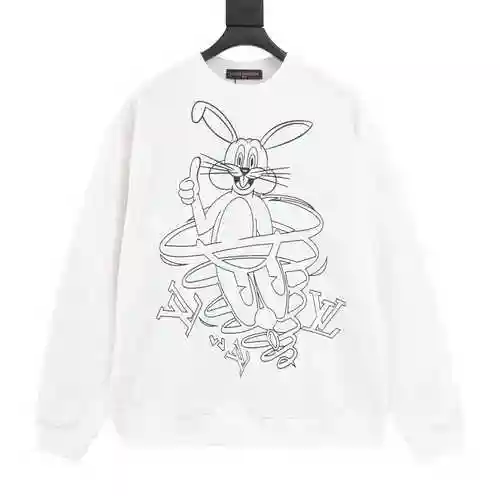 1V Rabbit Year Limited Printed Round Neck Sweater