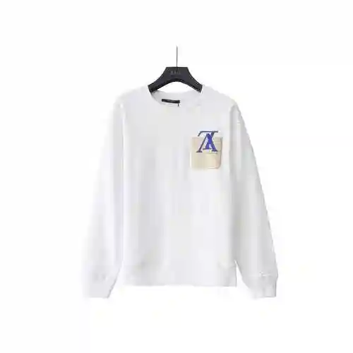 LV/Louis Vuitton Pocket Letter Printed Round Neck Sweater
