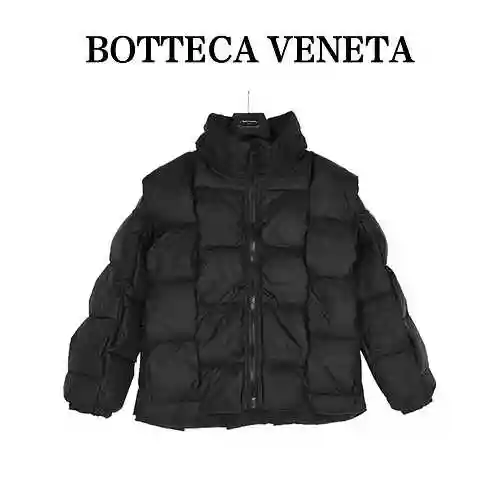 BV Baodiejia Lingge Woven Spliced Down Cotton Coat