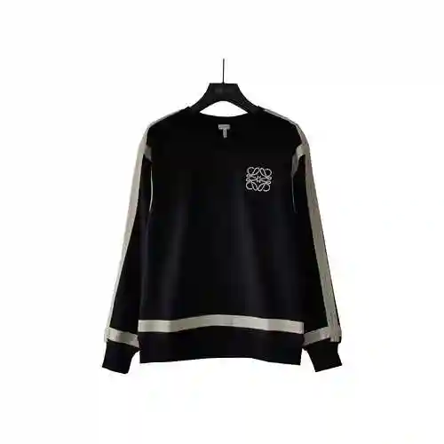 Loe * we/Loewe 23Fw Colored Woven Ribbon Embroidered Round Neck Set Sweater